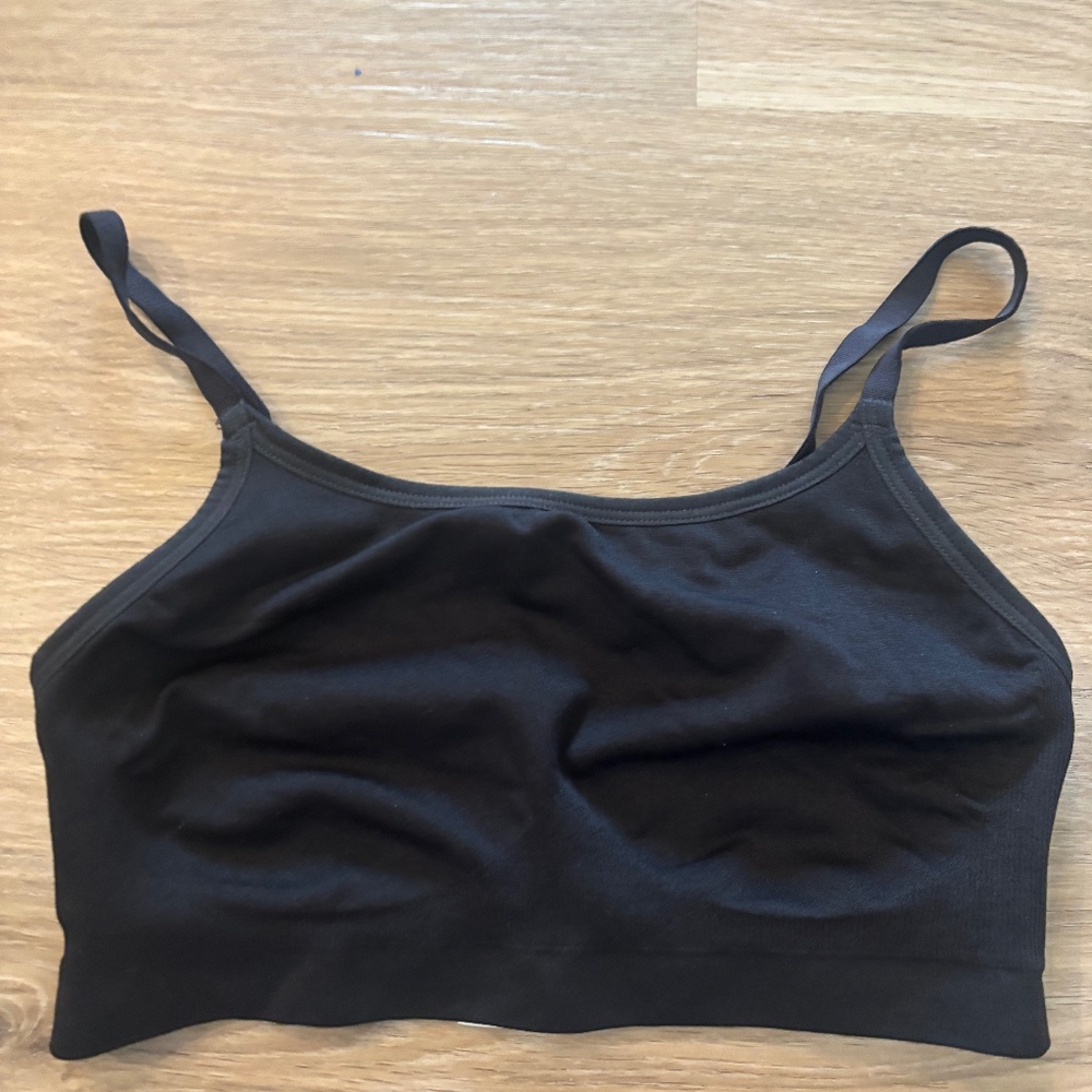 Gymshark SEAMLESS SCOOP NECK BRALETTE- Black Small